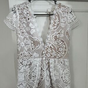 White lace romper